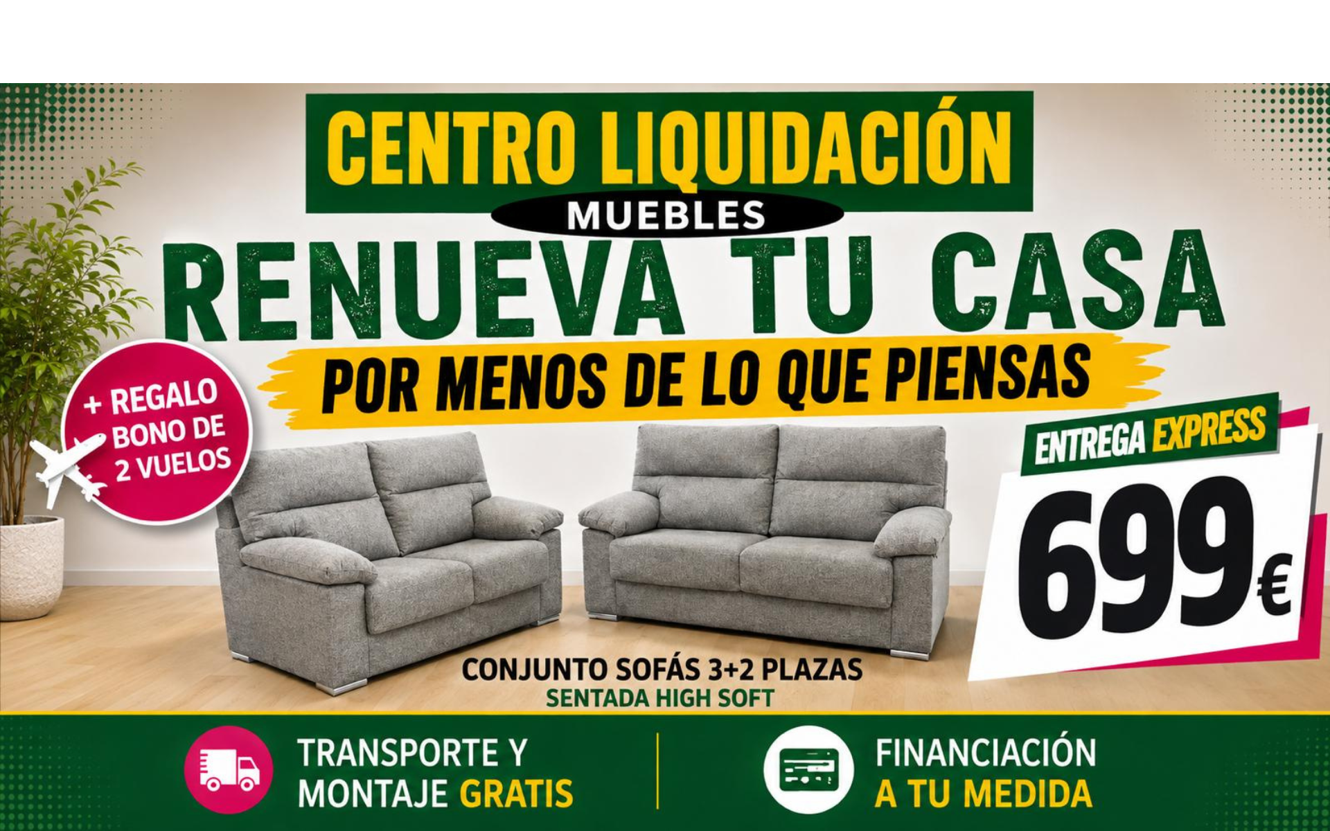 Sofas en liquidación